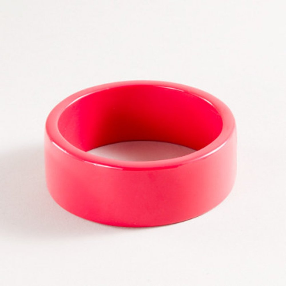 J.Crew Resin Wide Bangle Bracelet NWOT 45 RED